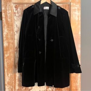 Red Valentino Satin Trimmed Velvet Blazer